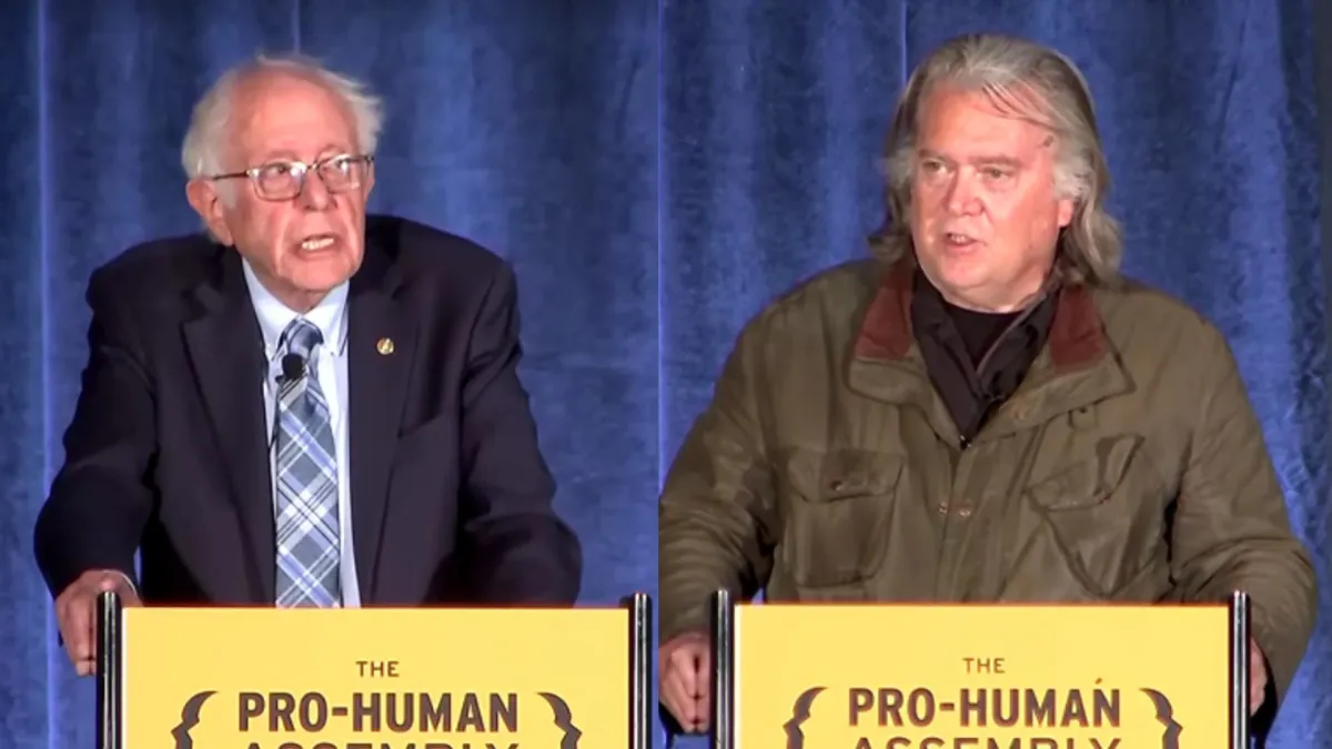 Rivais na política, Bernie Sanders e Steve Bannon defendem limites para IA